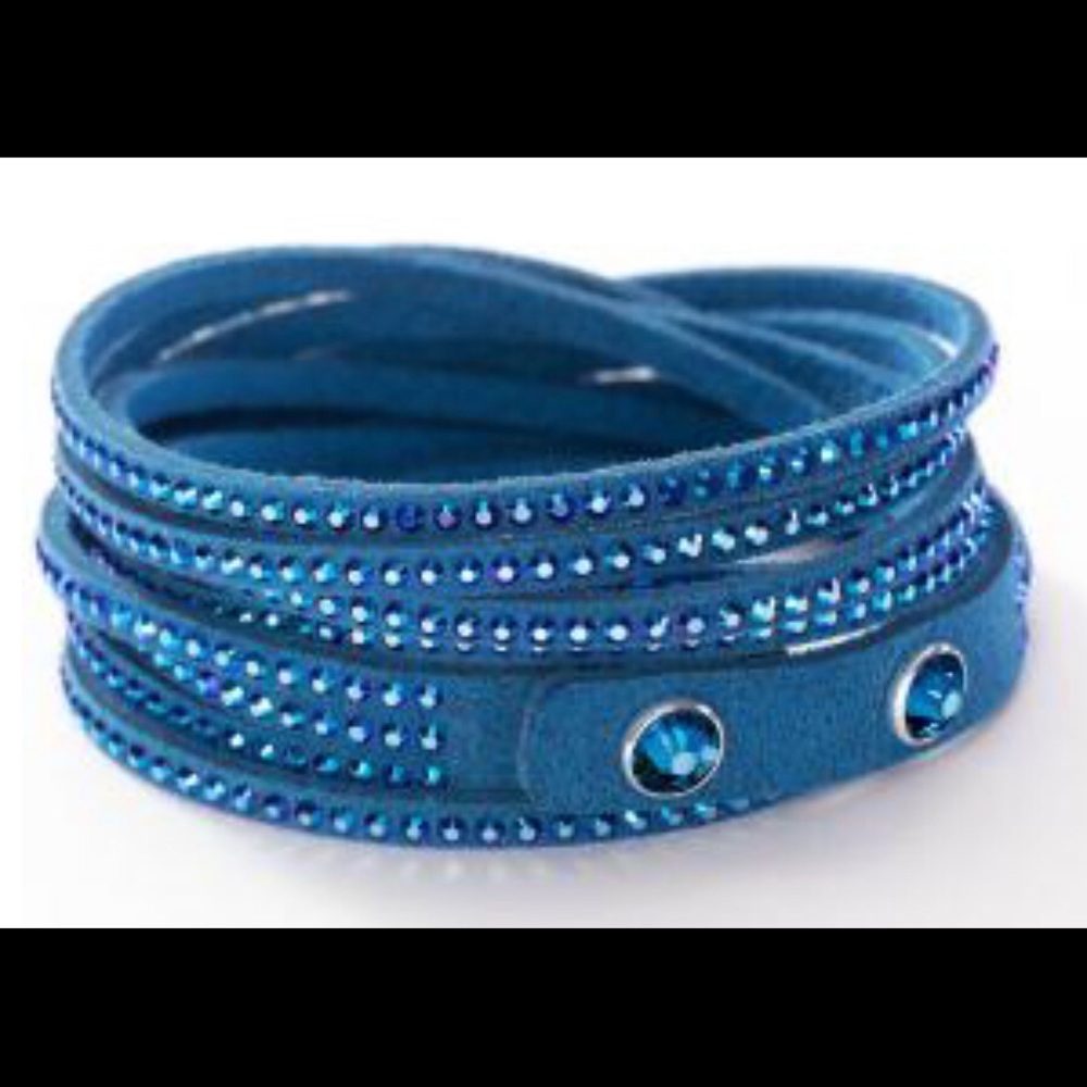 Touchstone Crystal by Swarovski wrap-Star bracelet cobalt blue 600 crystals